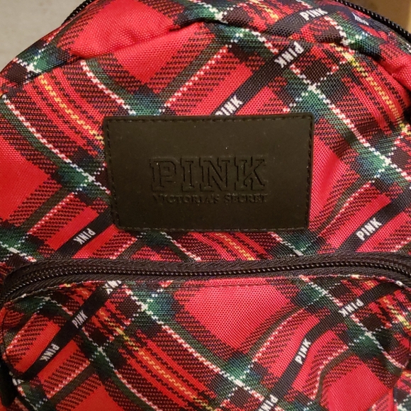 VS Pink Mini Plaid Backpack & Face Masks Bundle - Picture 3 of 8